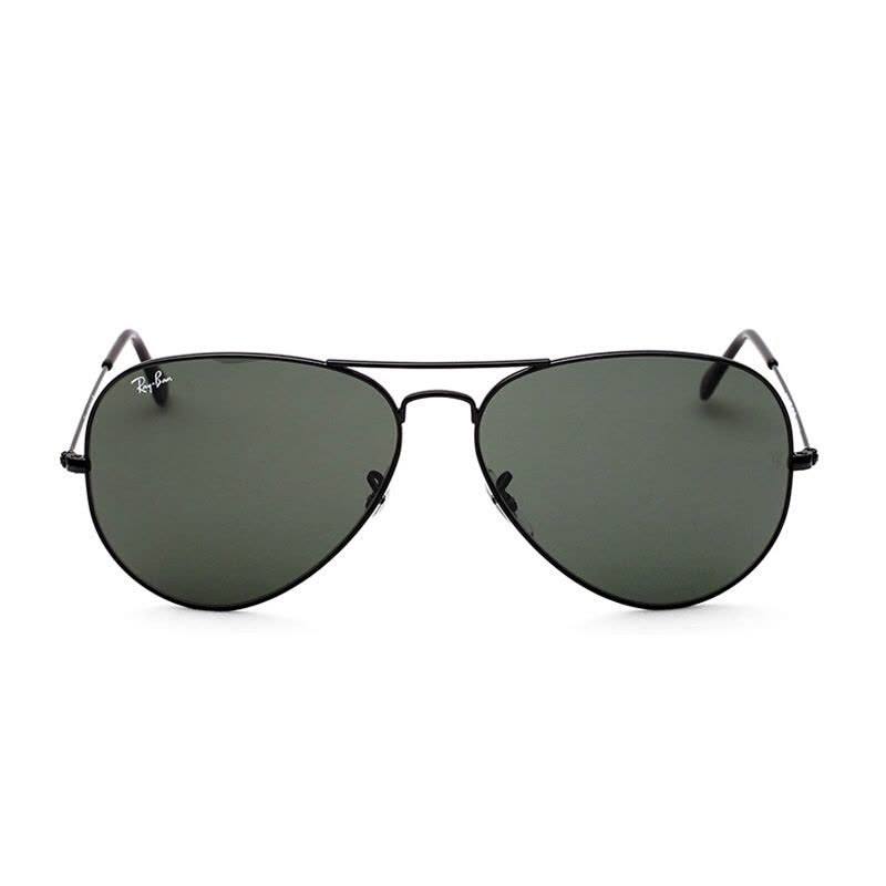 雷朋墨镜男女款黑色镜框绿色镜片眼镜太阳镜 RB3026 L2821 62mm图片