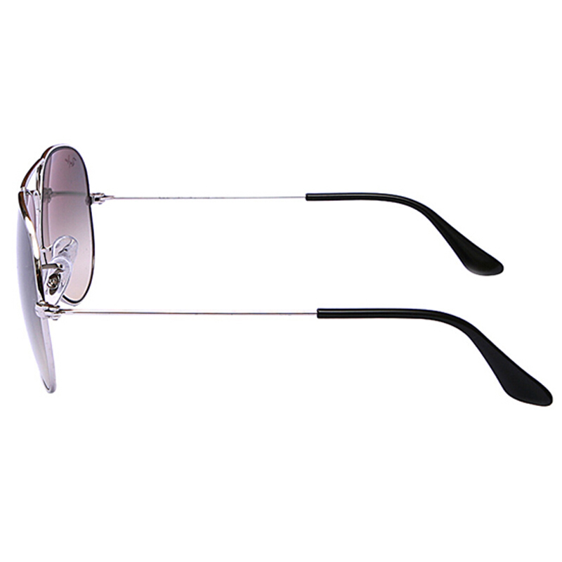 雷朋时尚飞行员系列银色镜框灰色渐变镜片太阳镜 RB 3025 003/32 58mm