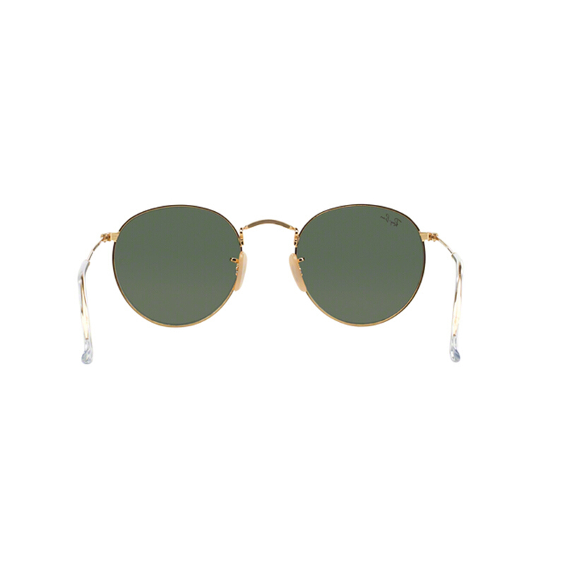 雷朋太阳镜意大利进口 男女时尚眼镜金色镜框绿色镜片墨镜 RB3447 001