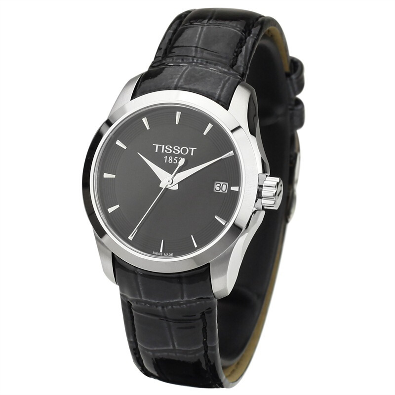 天梭(TISSOT)手表 库图系列皮带石英女士手表T035.210.16.051.00