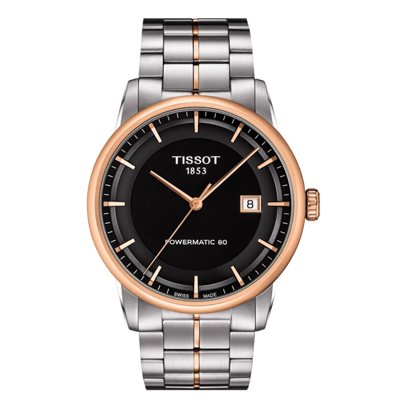 天梭(TISSOT)手表 豪致系列机械男表 银色