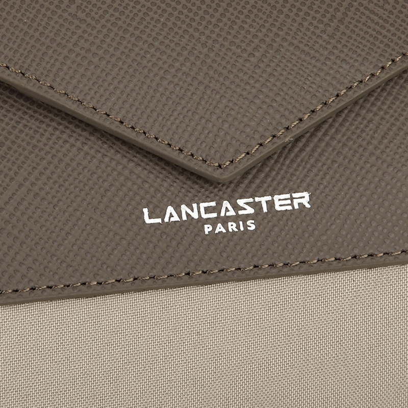 LANCASTER PARIS 皮质搭扣短柄尼龙小号单肩包 51611