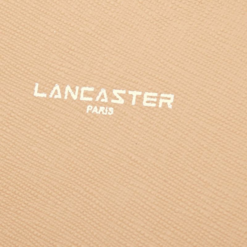 LANCASTER PARIS 贝壳形状双向拉链十字纹牛皮小号手提斜挎包 42151