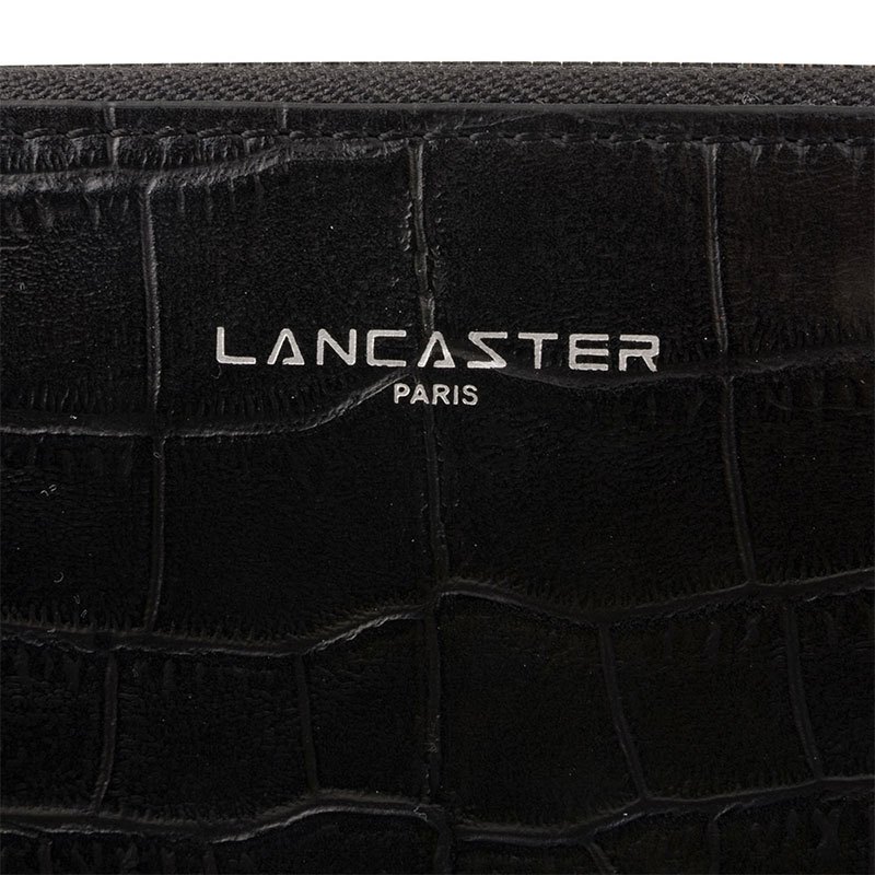 LANCASTER PARIS 手腕带设计鳄鱼纹牛皮长款钱包 12626