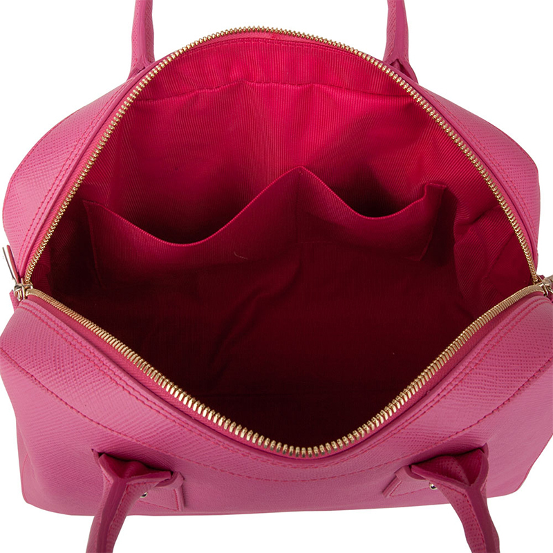 FURLA ALLEGRA可调节肩带纯色十字纹牛皮手提斜挎包