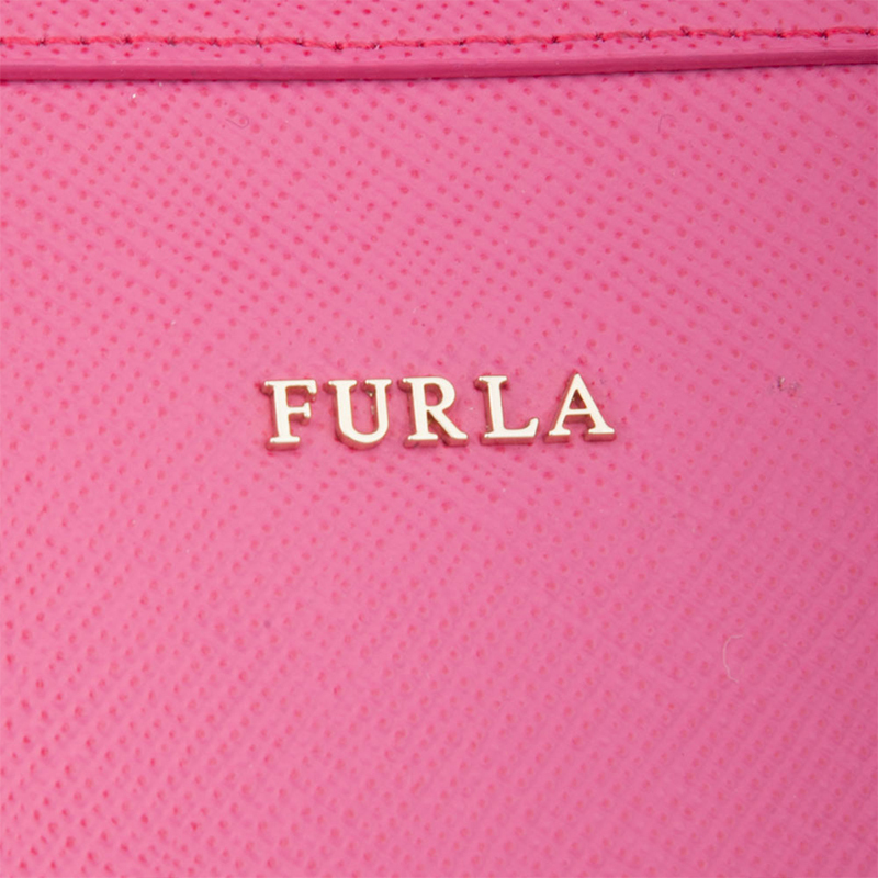 FURLA ALLEGRA可调节肩带纯色十字纹牛皮手提斜挎包