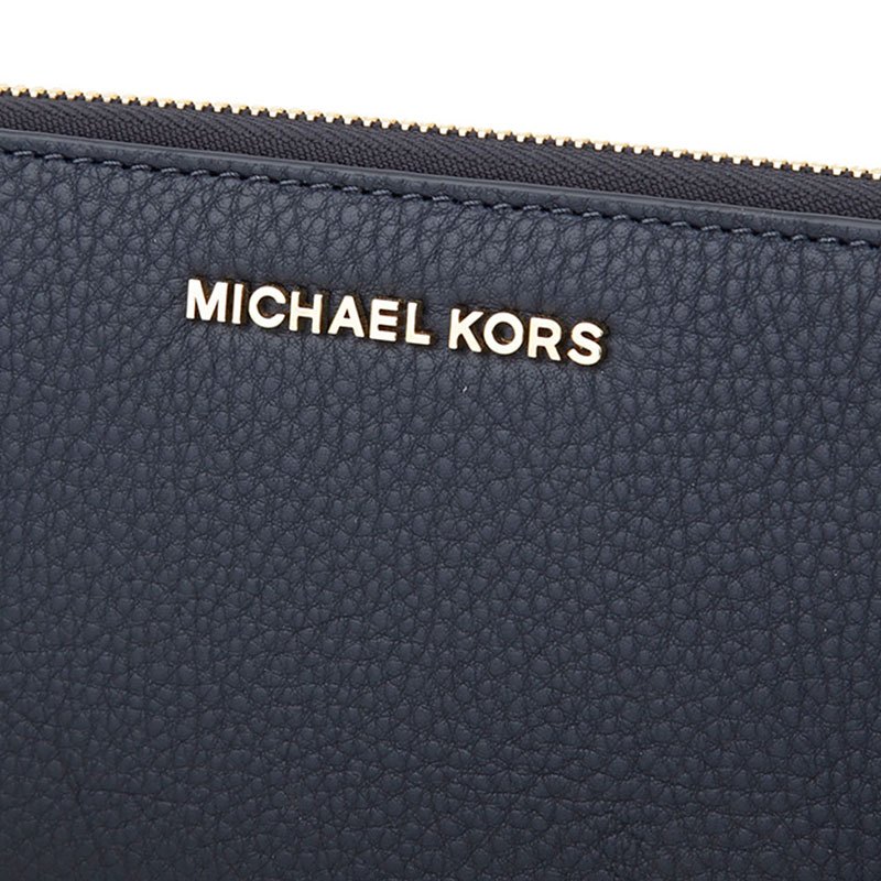 MICHAEL KORS迈克·科尔斯 金属拉链荔枝纹牛皮女士长款钱包 32H2MBFE1LADMIRALF
