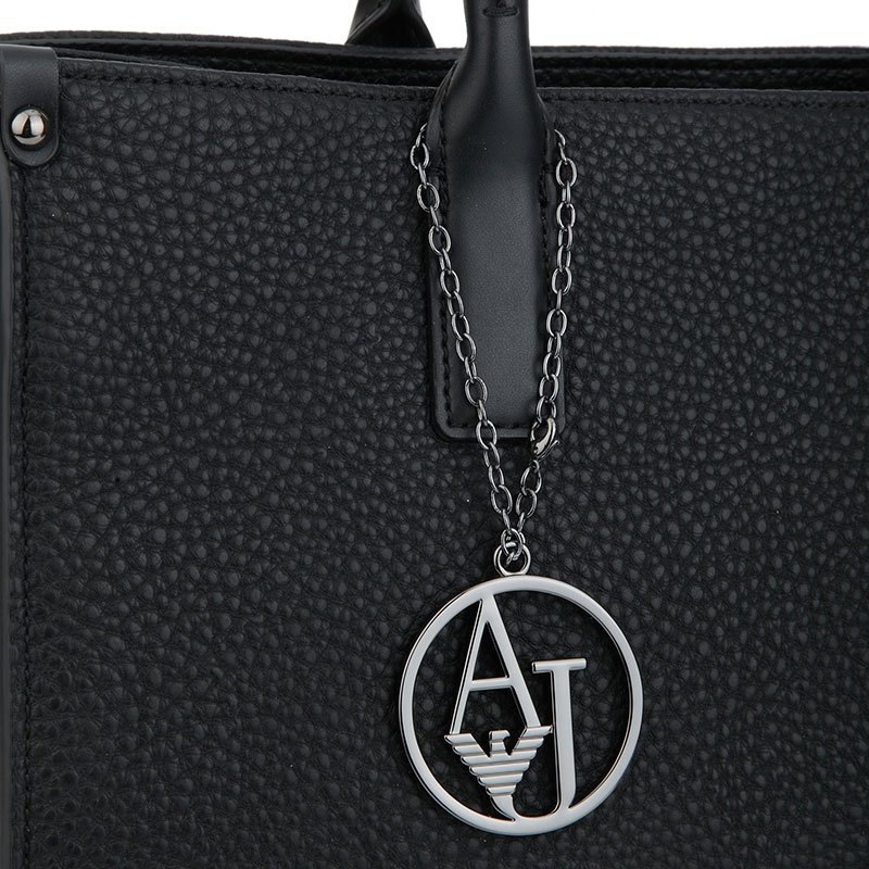 ARMANI JEANS LOGO挂件拼接女士手提包 9223447A822