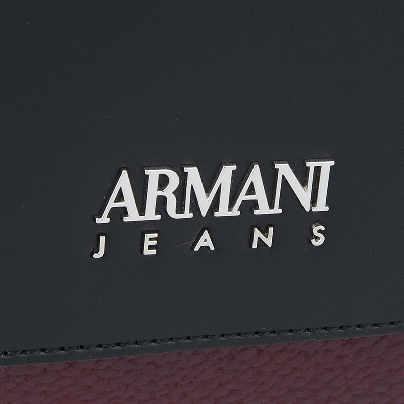 ARMANI JEANS 荔枝纹拼色女士手提包 9222487A790