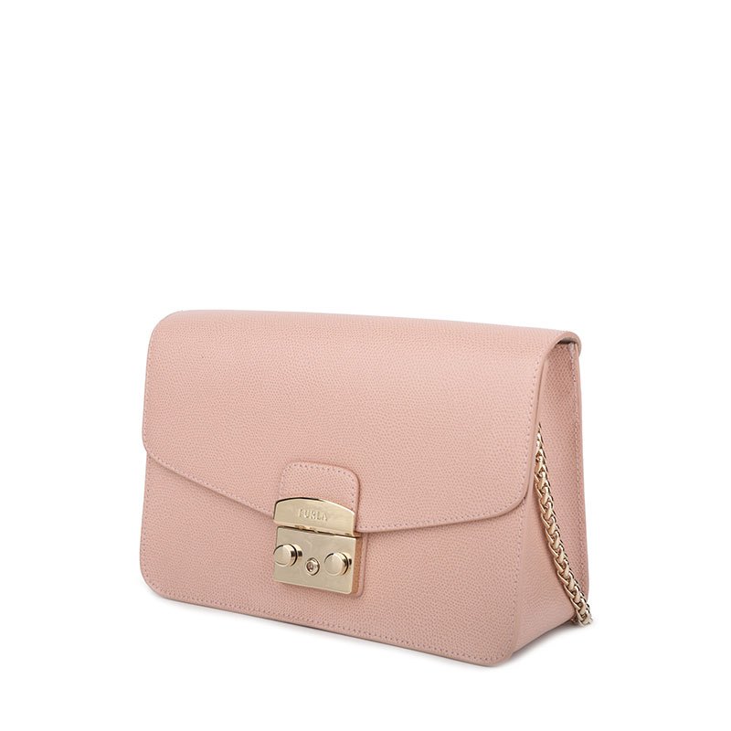 FURLA芙拉 METROPOLIS荔枝纹牛皮中号女士单肩包 BHV7ARE-1