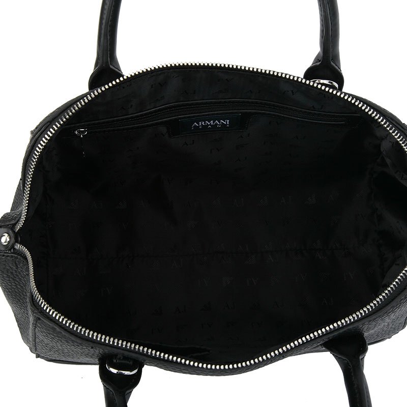 ARMANI JEANS LOGO挂件荔枝纹女士手提斜挎包 9223467A821