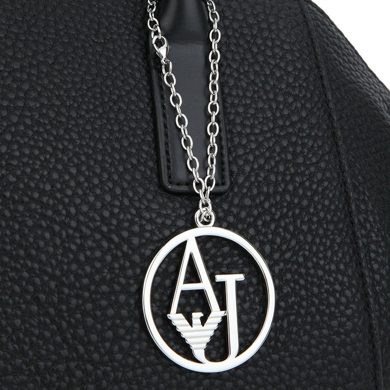 ARMANI JEANS LOGO挂件荔枝纹女士手提斜挎包 9223467A821