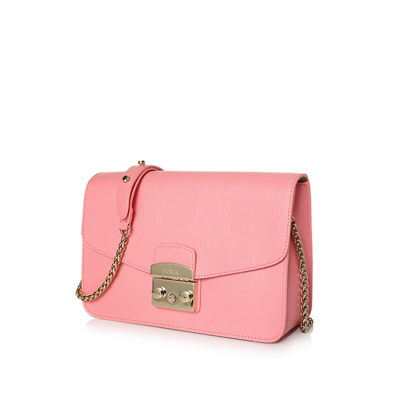 FURLAETROPOLIS荔枝纹牛皮中号女士单肩包