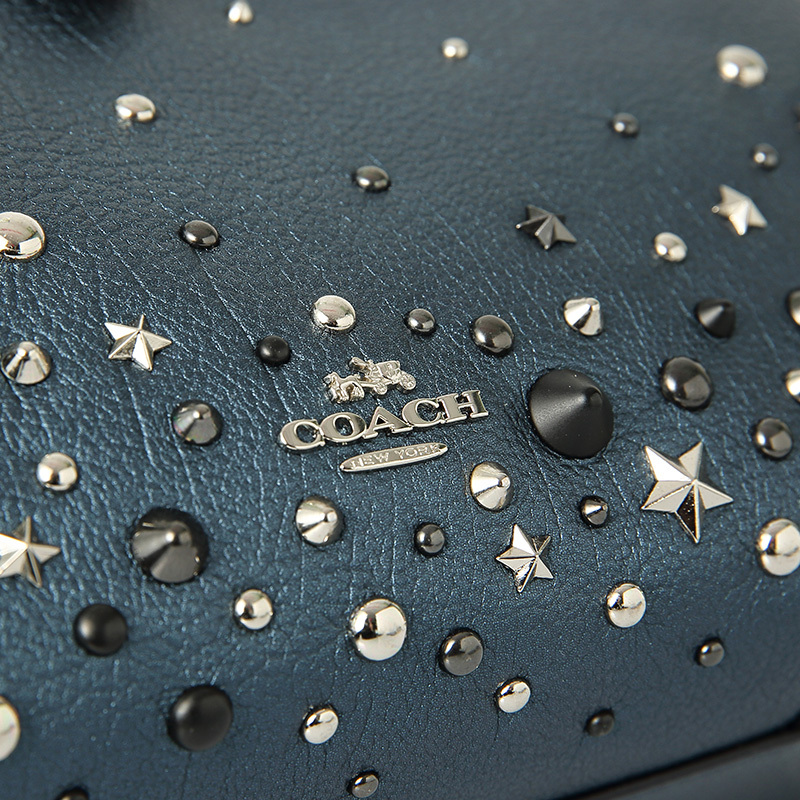 Coach蔻驰 MERCER SATCHEL 30星星铆钉旋锁女士手提斜挎包 59497SVBL9F