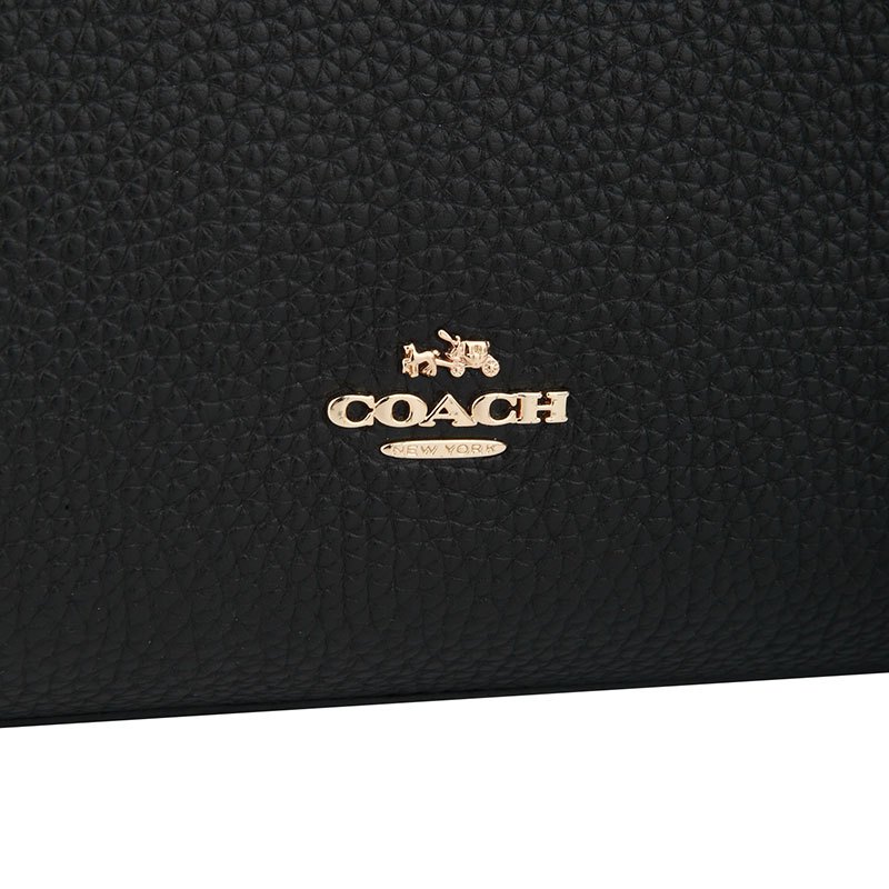 Coach蔻驰 BRKLYN 28荔枝纹牛皮女士手提斜挎包 56839LIBLKF