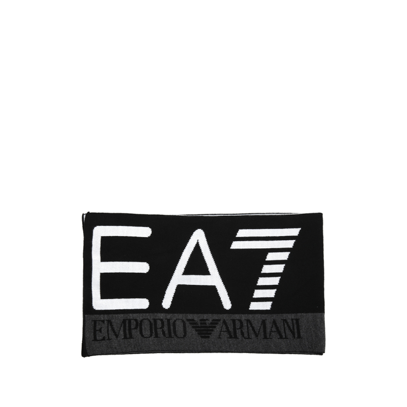Emporio Armani安普里奥·阿玛尼 LOGO图案装饰长方形男士围巾 2755617A393