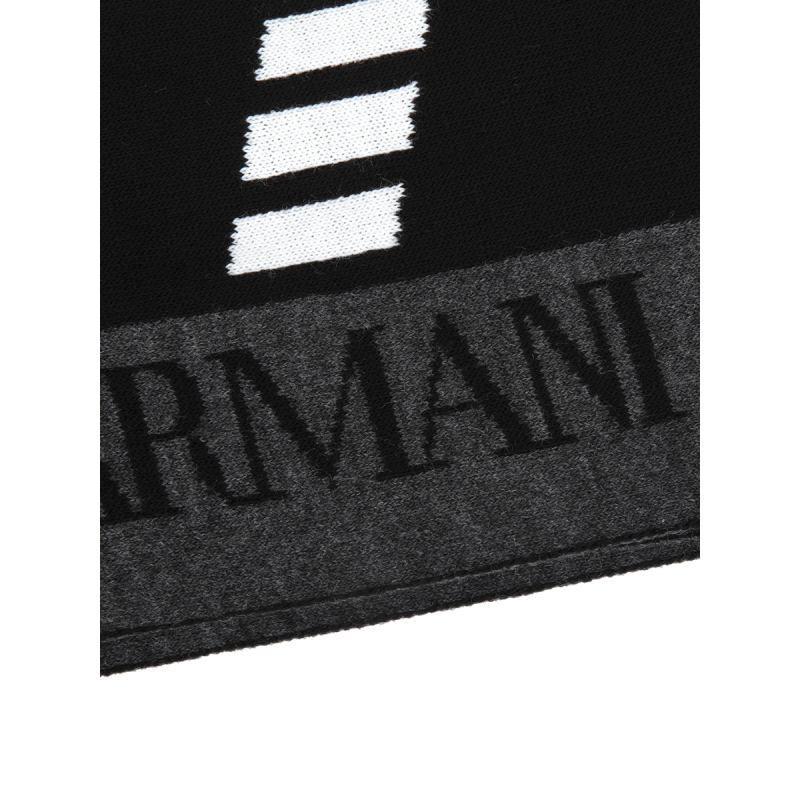 Emporio Armani安普里奥·阿玛尼 LOGO图案装饰长方形男士围巾 2755617A393