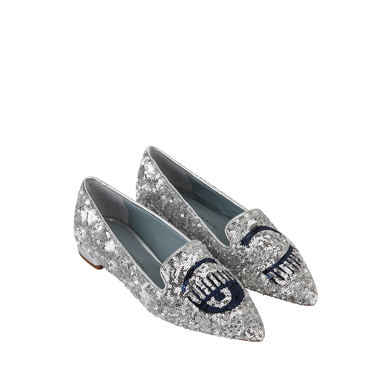 CHIARA FERRAGNI blingbling亮片眼睛图案女士平底鞋 CF1232