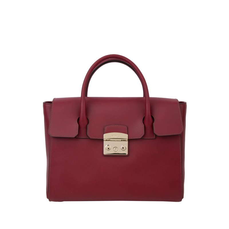 FURLA芙拉 METROPOLIS滑面牛皮女士手提斜挎包 BGZ8VFO