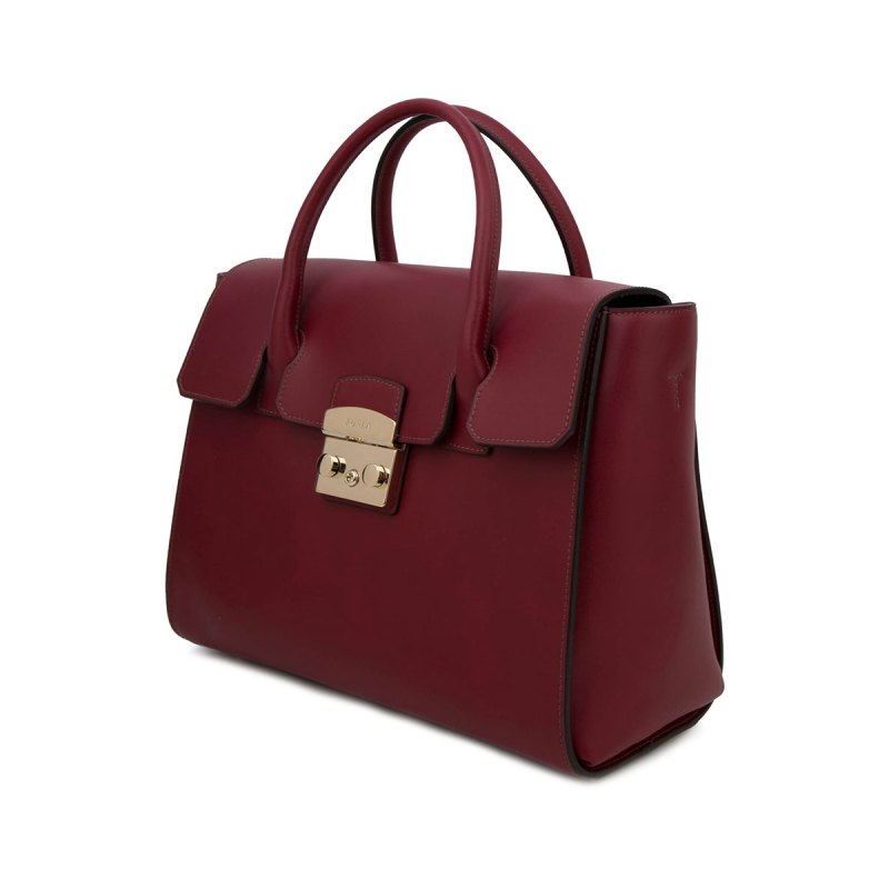 FURLA芙拉 METROPOLIS滑面牛皮女士手提斜挎包 BGZ8VFO