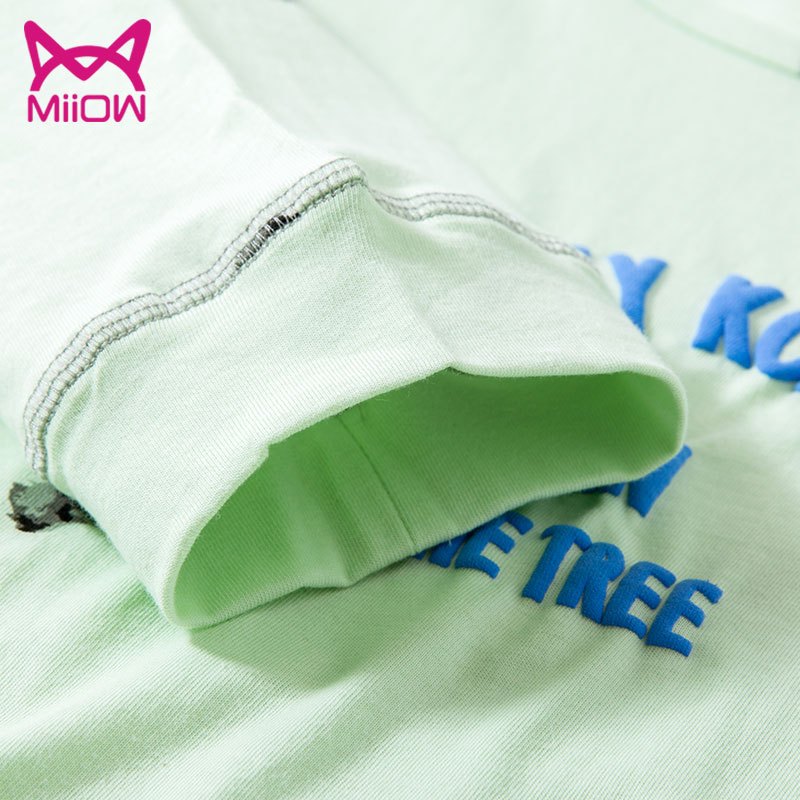 MiiOW/猫人睡衣女夏季棉质短袖短裤夏天甜美休闲家居服套装
