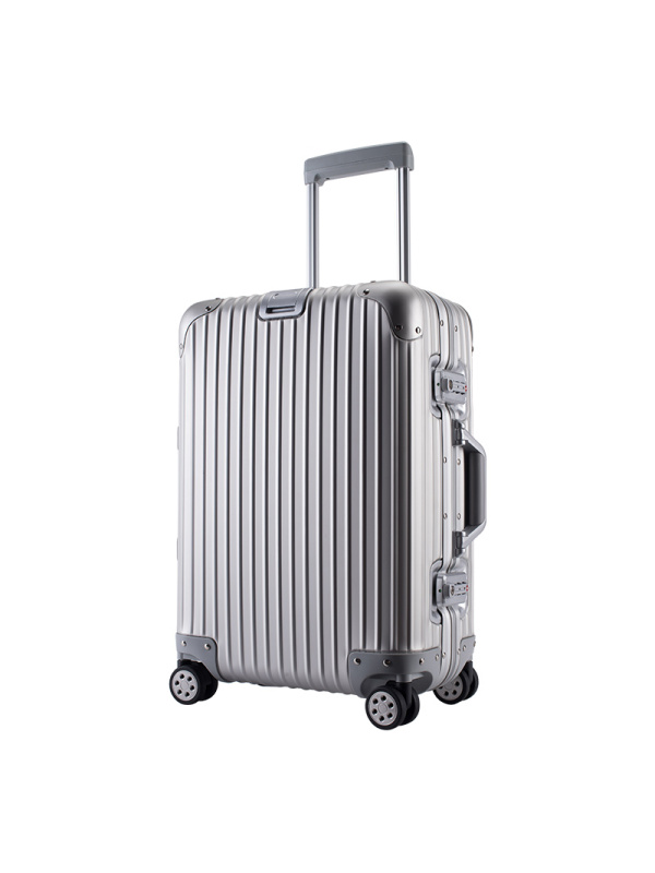【银色_24寸】新品行李箱 铝镁合金拉杆箱飞机轮 24寸金属铝框旅行箱
