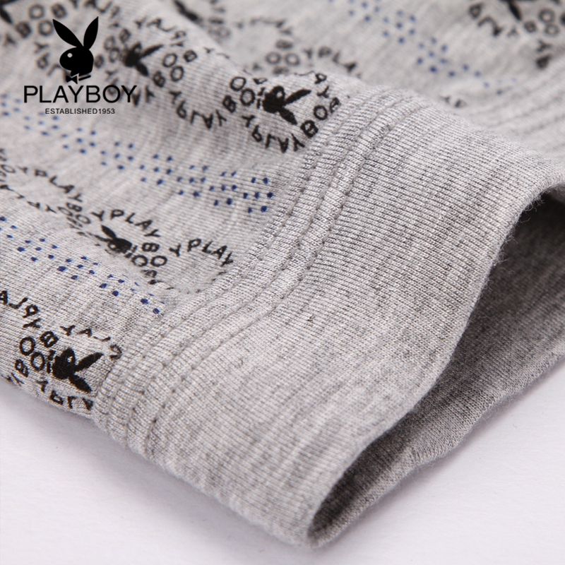 [苏宁自营]花花公子PLAYBOY 男士内裤平角裤4条礼盒装5279-4
