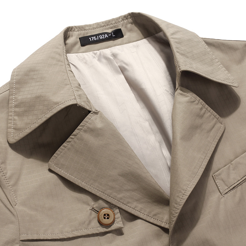 柒牌男装秋冬季男士中长款风衣外套青年防风外套708k21300