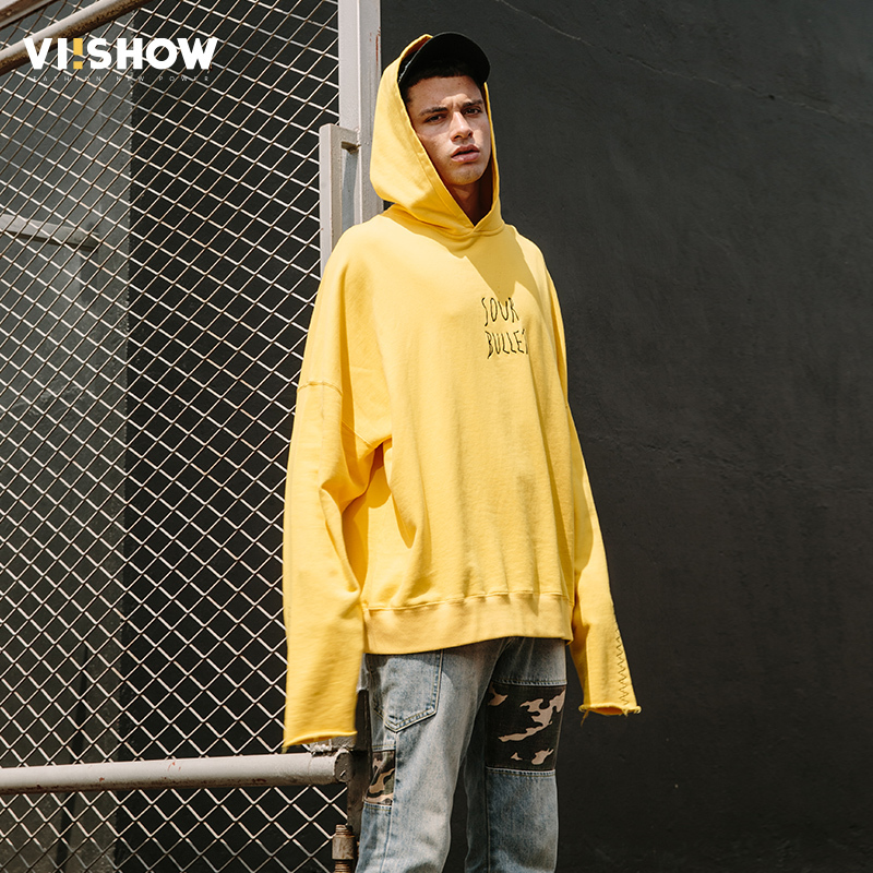 viishow春季卫衣套头连帽男士潮流外套韩版宽松帅气上衣