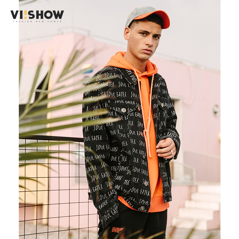 VIISHOW2018新款夹克春季潮流情侣外套男士方领韩版潮流帅气上衣