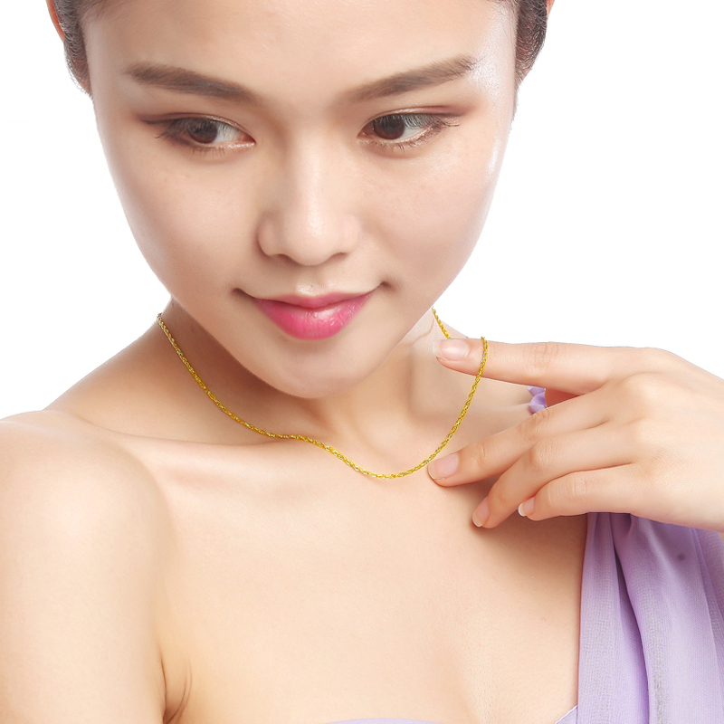 金利福珠宝黄金项链时尚999足金女款万字链人气热卖款经典时尚f001412