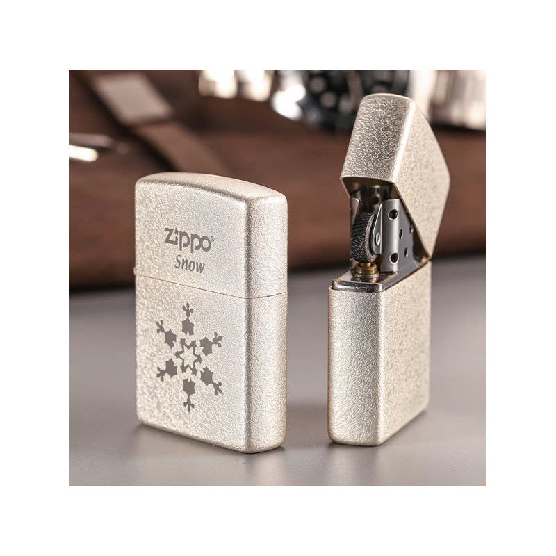 zippo之宝1-6一朵雪花镀银 防风打火机原装正品图片