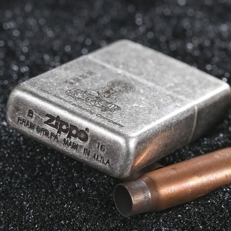 ZIPPO之宝121FBMP-仿古银观音菩萨 防风打火机专柜正品图片