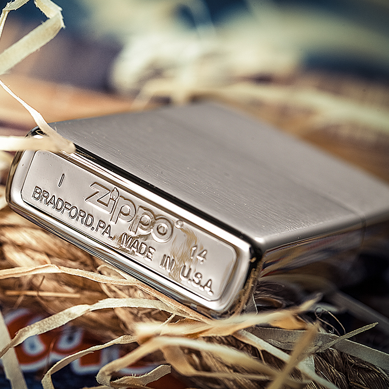 zippo之宝zp200拉丝镀铬防风打火机正品专柜