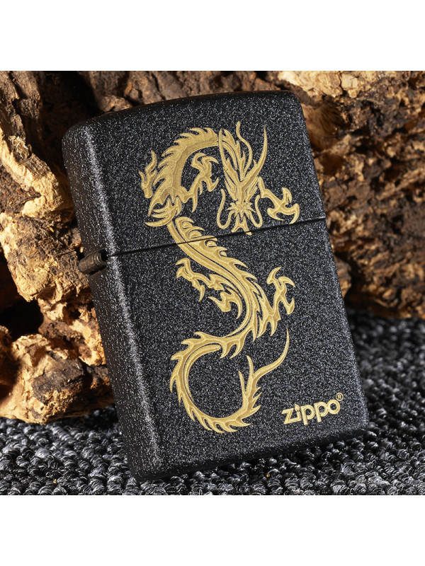 zippo之宝 黑裂漆236 防风打火机原装正品