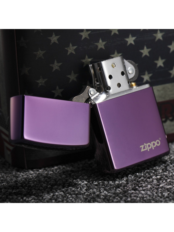 ZIPPO之宝ZP-24747ZL深紫商标 防风打火机专柜正品