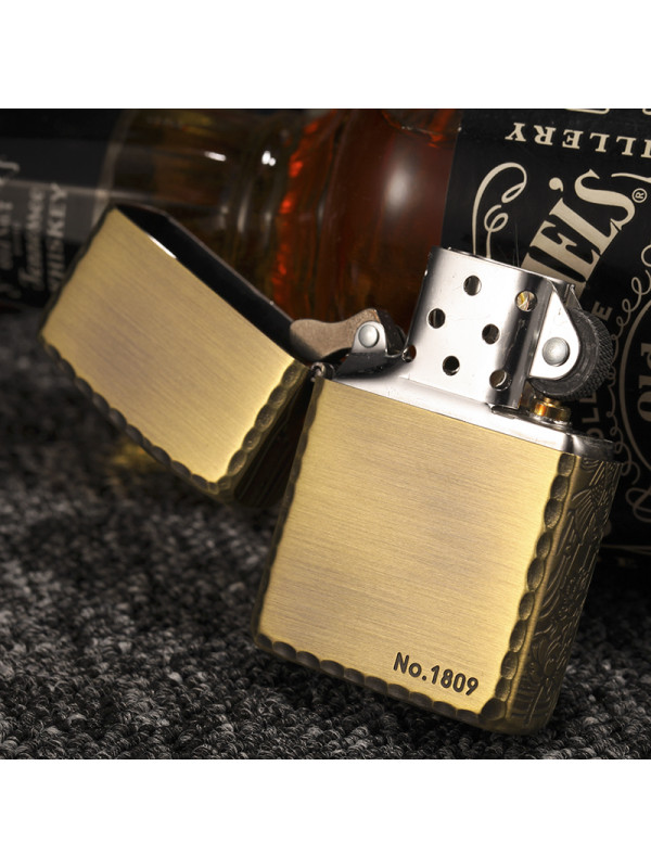 ZIPPO之宝4-8a古铜三面深雕年年有鱼 防风打火机原装正版