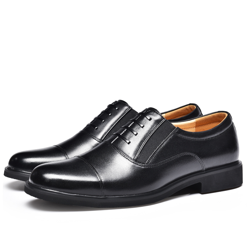 金猴jinho07a校尉皮鞋三节头牛皮男鞋潮流将军鞋s21567黑色39码