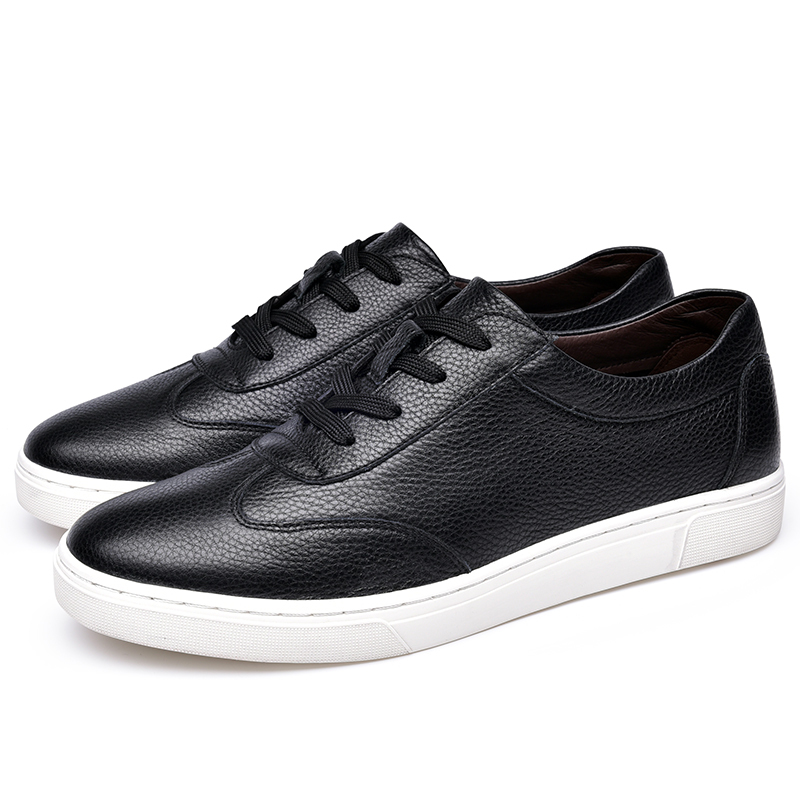 金猴jinho春秋季真皮商务休闲板鞋子青年韩版系带男士皮鞋q25118a