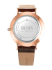 BOSS手表简约时尚情侣 牛皮皮带防水女石英腕表