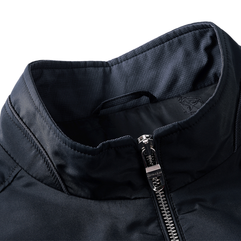 七匹狼夹克中青年男士【薄棉】立领茄克商务休闲jacket外套