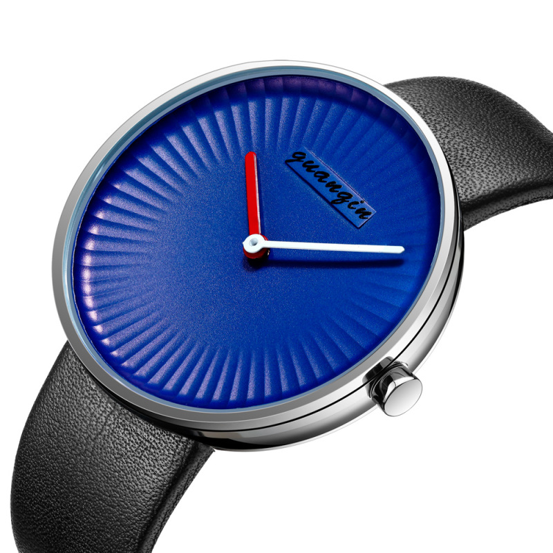 冠琴手表男皮带防水薄款男女学生商务情侣时尚简约石英表