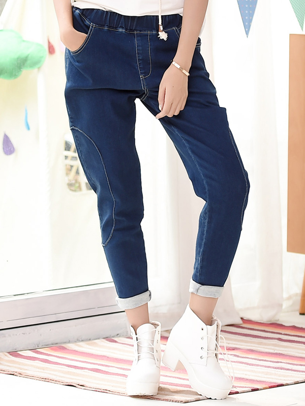 杰斯班松紧腰针织哈伦裤JP6310