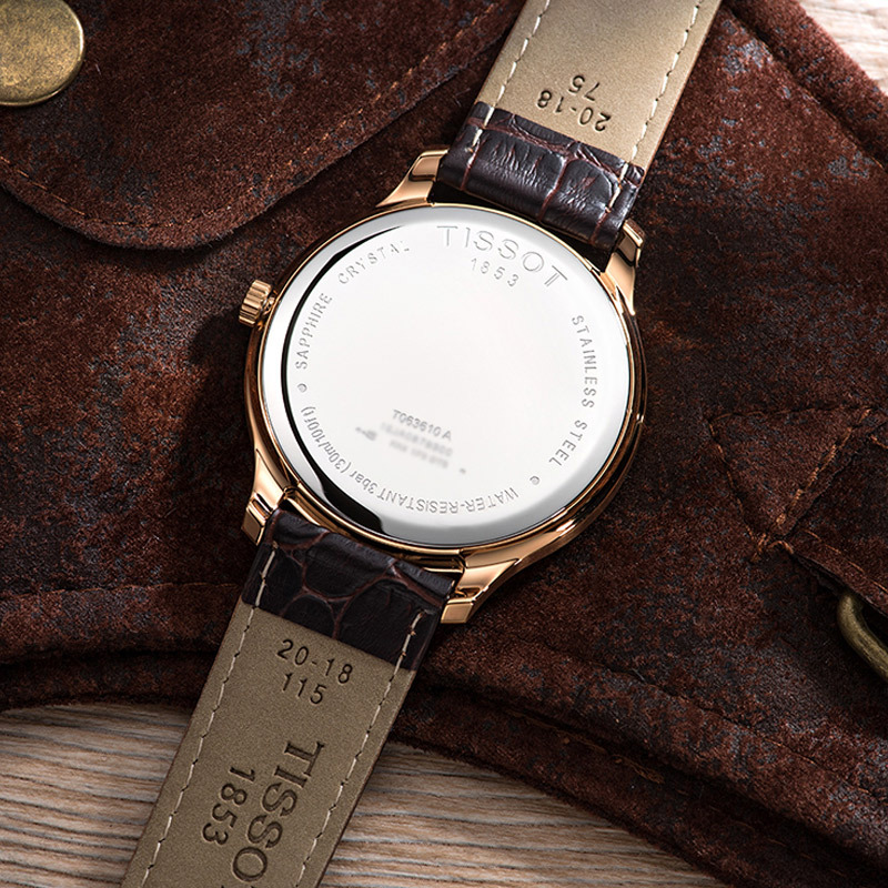Tissot 天梭俊雅系列皮带石英男表 T063.610.36.038.00