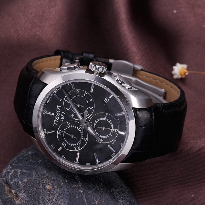 tissot天梭库图系列皮带石英男表t0356171605100