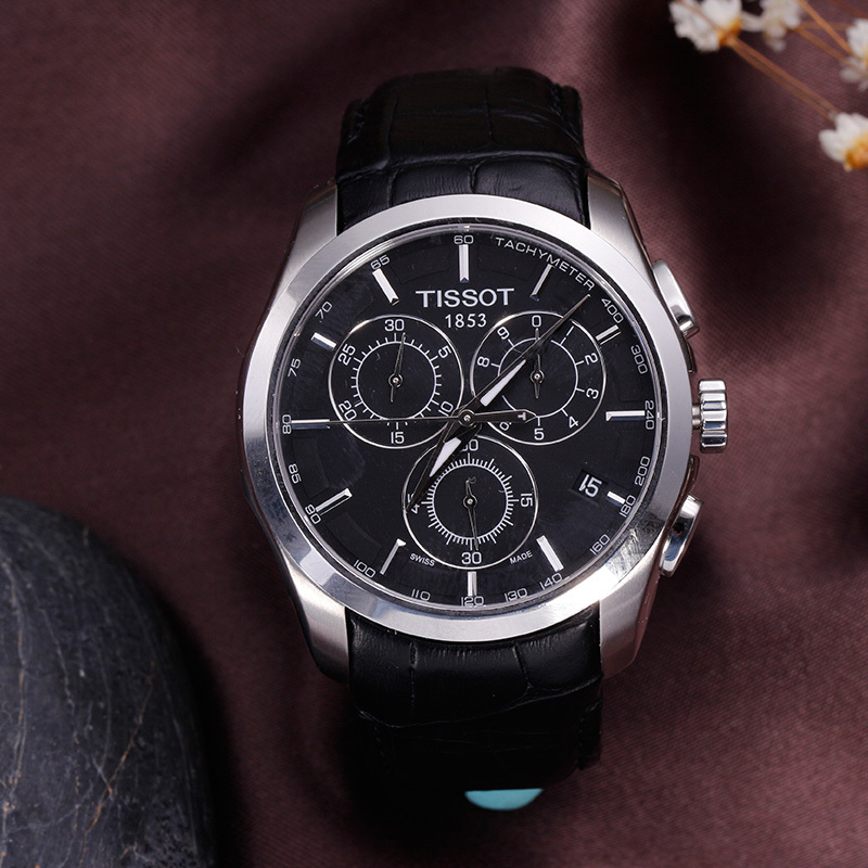 tissot天梭库图系列皮带石英男表t0356171605100