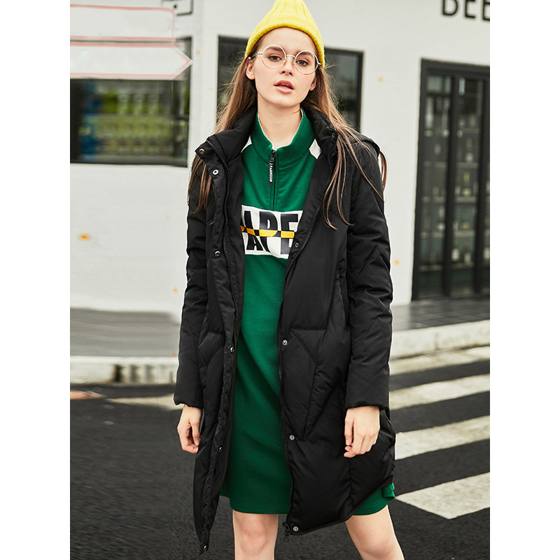 秋壳2019春装 时尚宽松中长款反季保暖羽绒服女韩版春装外套女
