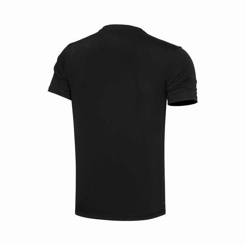 李宁2017新款男子训练系列短袖T恤AHSM393 -3黑色 L图片