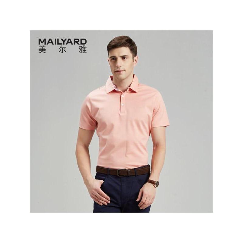 美尔雅（MAILYARD）短袖T恤 纯棉时尚休闲男士衬衫领T恤 男式polo衫短T 260