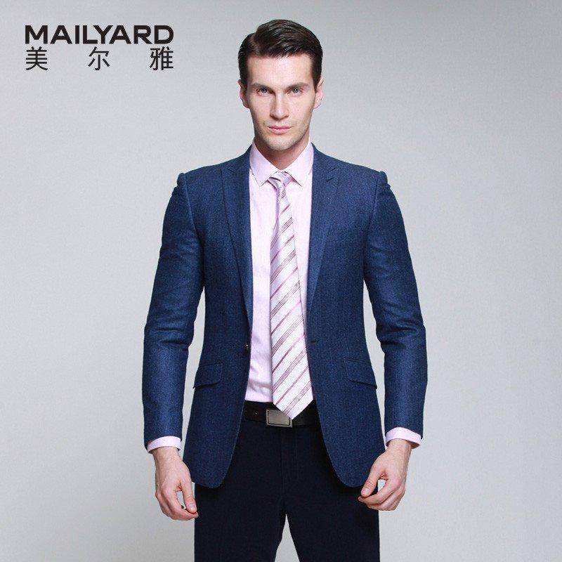 美尔雅(MAILYARD)男式西服 羊毛商务休闲男士小西装上衣单件西服 Y码 275图片